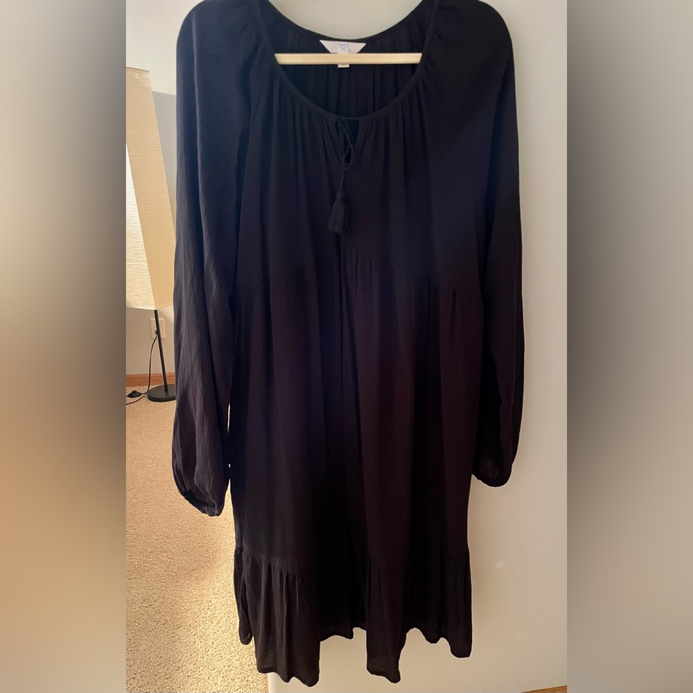 XL Black Gauze Dress